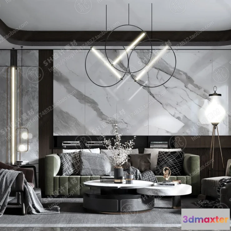 1117928 - LIVING ROOM 3D SCENES - VRAY RENDER - 333