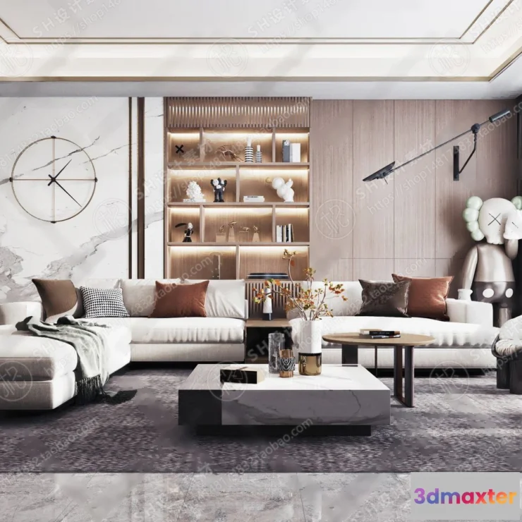 1117930 - LIVING ROOM 3D SCENES - VRAY RENDER - 334