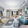 1117950 - LIVING ROOM 3D SCENES - VRAY RENDER - 344