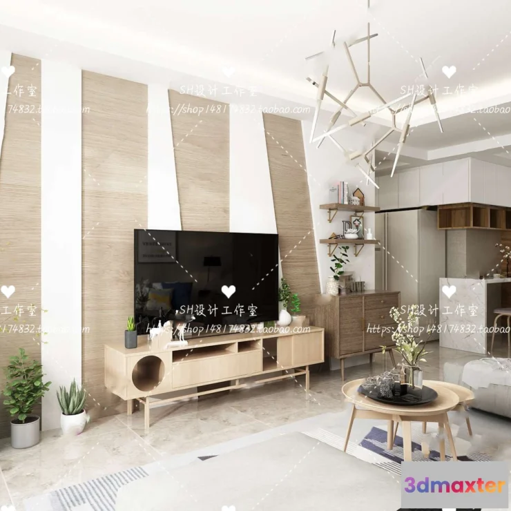 1117960 - LIVING ROOM 3D SCENES - VRAY RENDER - 349