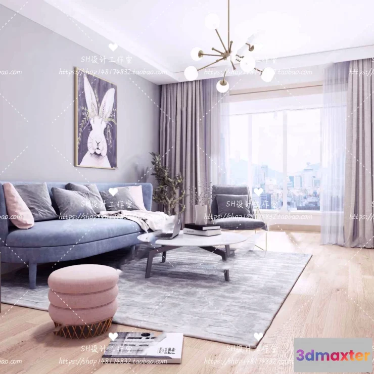1117964 - LIVING ROOM 3D SCENES - VRAY RENDER - 351