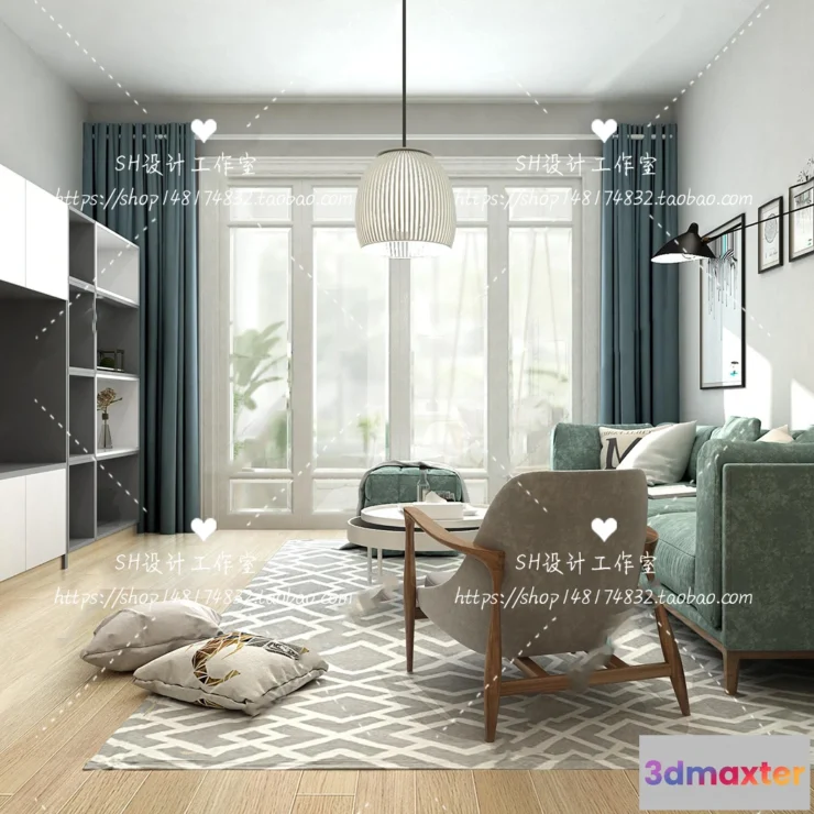 1117972 - LIVING ROOM 3D SCENES - VRAY RENDER - 355