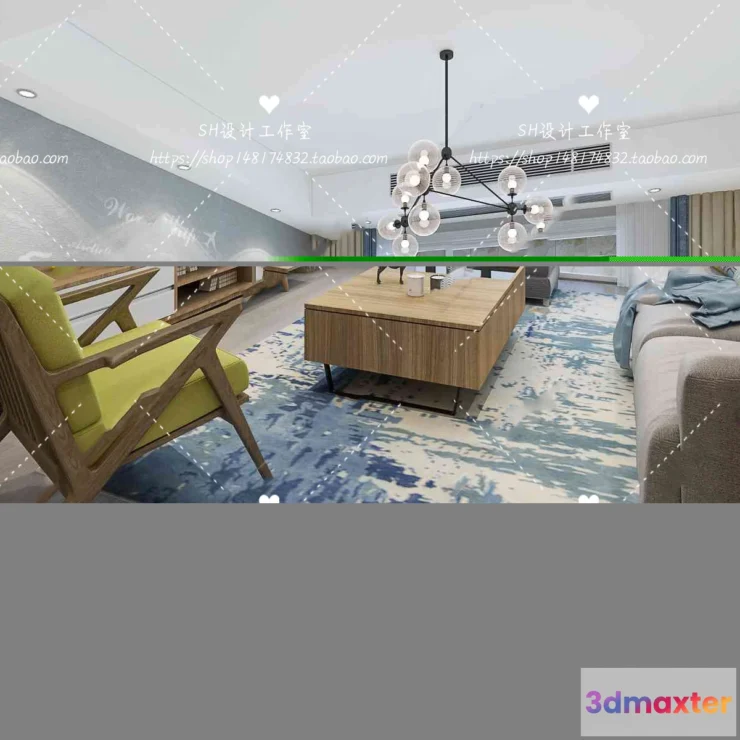 1117974 - LIVING ROOM 3D SCENES - VRAY RENDER - 356