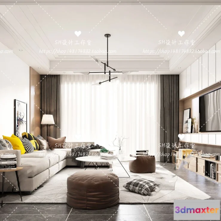 1117980 - LIVING ROOM 3D SCENES - VRAY RENDER - 359