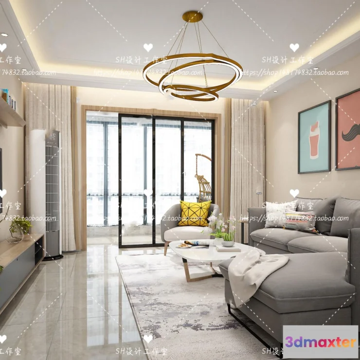 1117998 - LIVING ROOM 3D SCENES - VRAY RENDER - 368