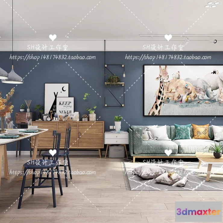 1118006 - LIVING ROOM 3D SCENES - VRAY RENDER - 372