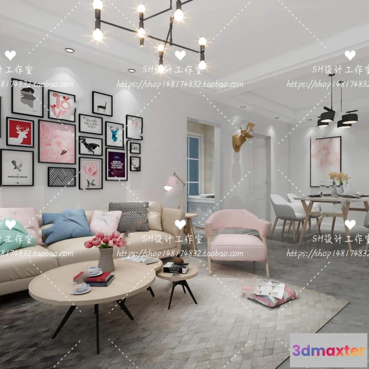 1118020 - LIVING ROOM 3D SCENES - VRAY RENDER - 379