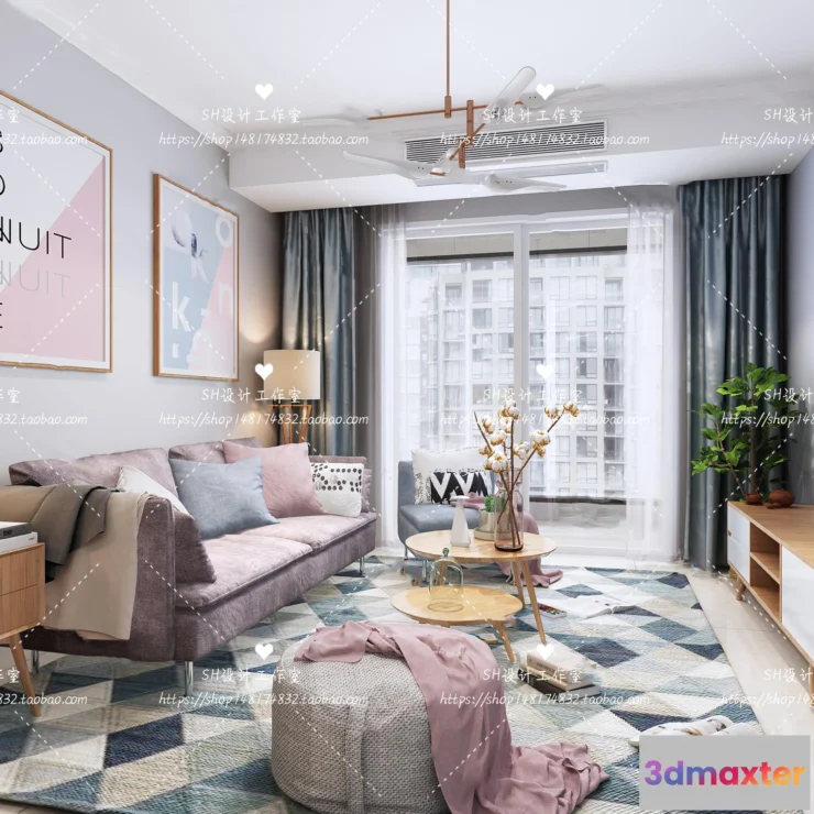 1118032 - LIVING ROOM 3D SCENES - VRAY RENDER - 385