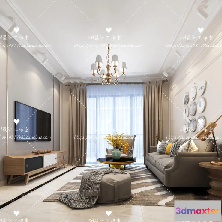 1118048 - LIVING ROOM 3D SCENES - VRAY RENDER - 393