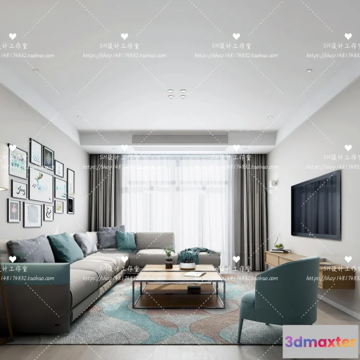 1118052 - LIVING ROOM 3D SCENES - VRAY RENDER - 395
