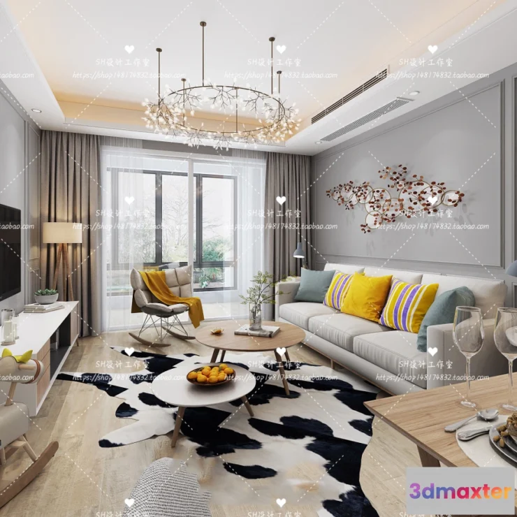 1118056 - LIVING ROOM 3D SCENES - VRAY RENDER - 397