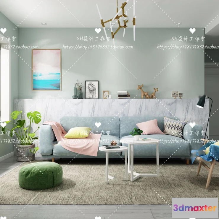 1118060 - LIVING ROOM 3D SCENES - VRAY RENDER - 399