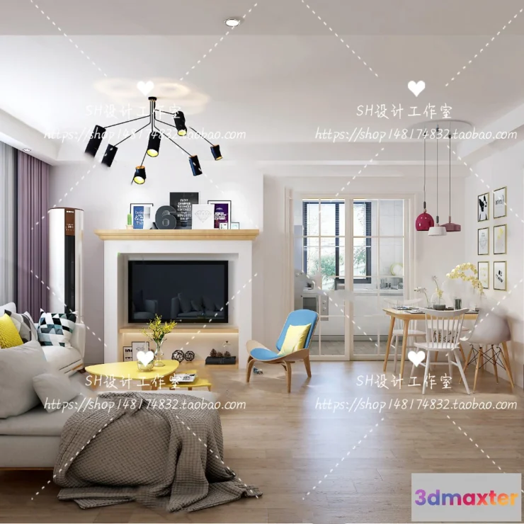 1118078 - LIVING ROOM 3D SCENES - VRAY RENDER - 408