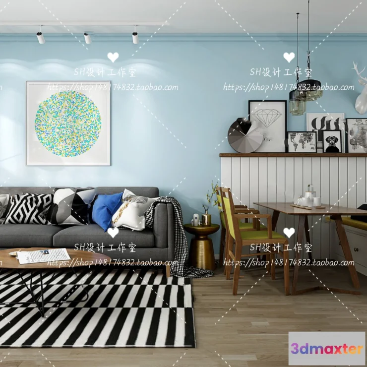 1118084 - LIVING ROOM 3D SCENES - VRAY RENDER - 411