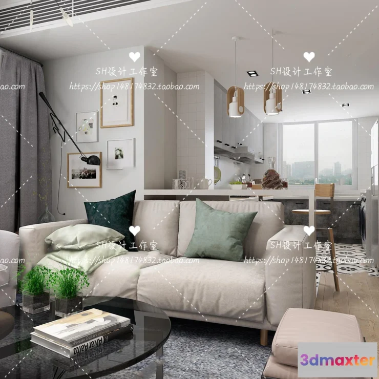 1118096 - LIVING ROOM 3D SCENES - VRAY RENDER - 417