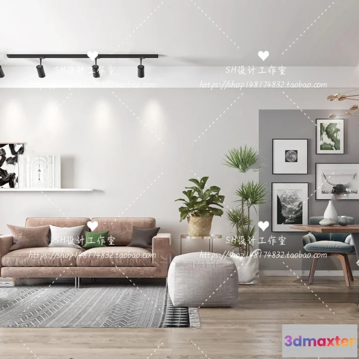 1118098 - LIVING ROOM 3D SCENES - VRAY RENDER - 418