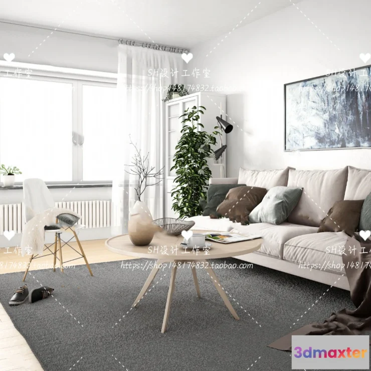 1118106 - LIVING ROOM 3D SCENES - VRAY RENDER - 422
