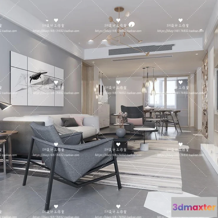 1118114 - LIVING ROOM 3D SCENES - VRAY RENDER - 426