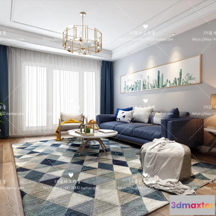 1118118 - LIVING ROOM 3D SCENES - VRAY RENDER - 428