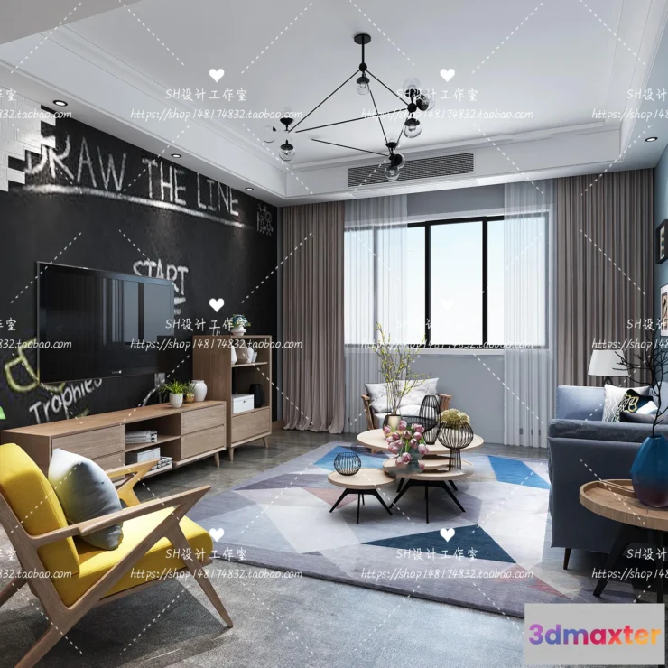 1118136 - LIVING ROOM 3D SCENES - VRAY RENDER - 437