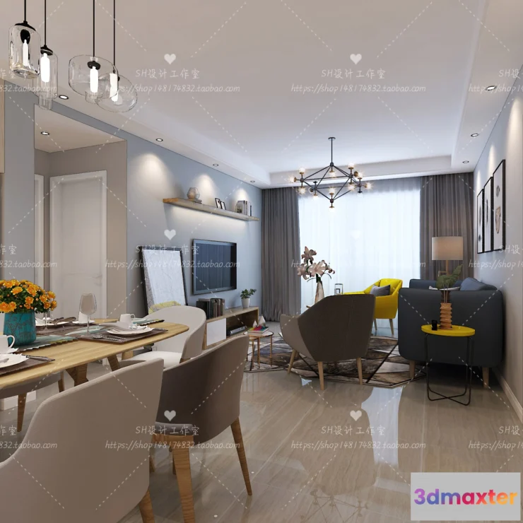 1118150 - LIVING ROOM 3D SCENES - VRAY RENDER - 444