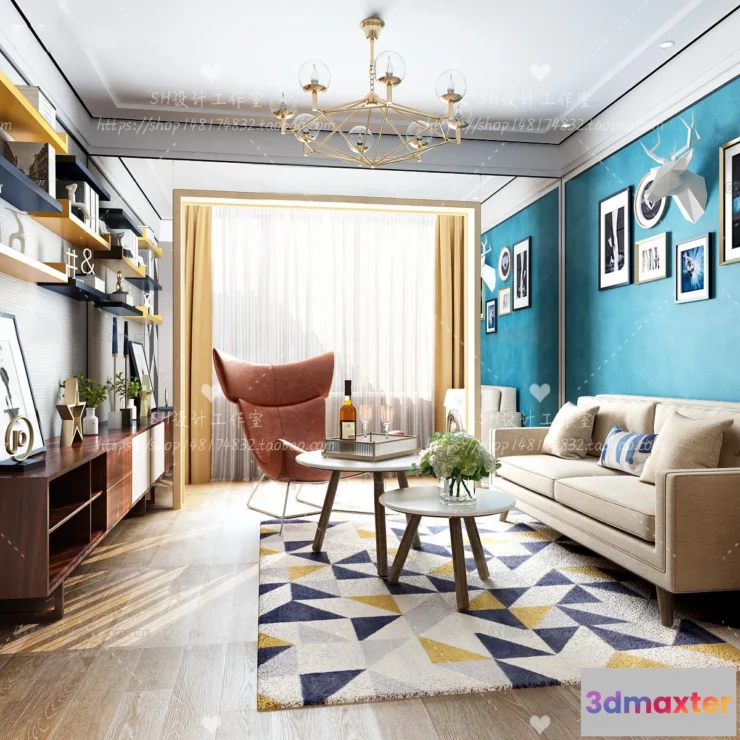 1118154 - LIVING ROOM 3D SCENES - VRAY RENDER - 446