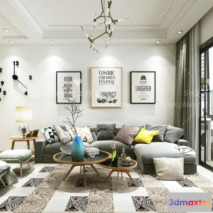 1118188 - LIVING ROOM 3D SCENES - VRAY RENDER - 463