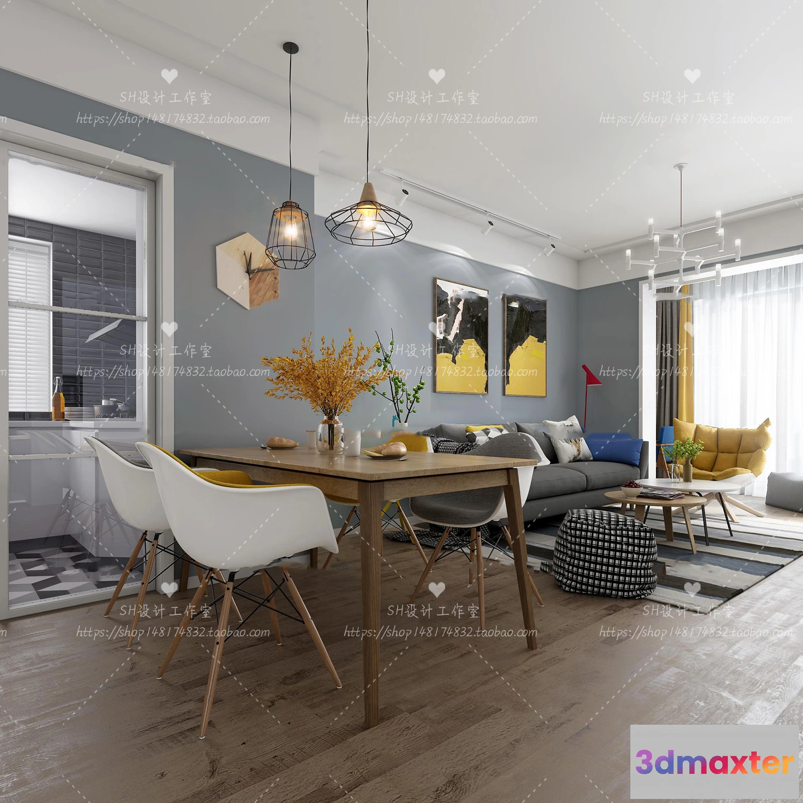 1118190 - LIVING ROOM 3D SCENES - VRAY RENDER - 464