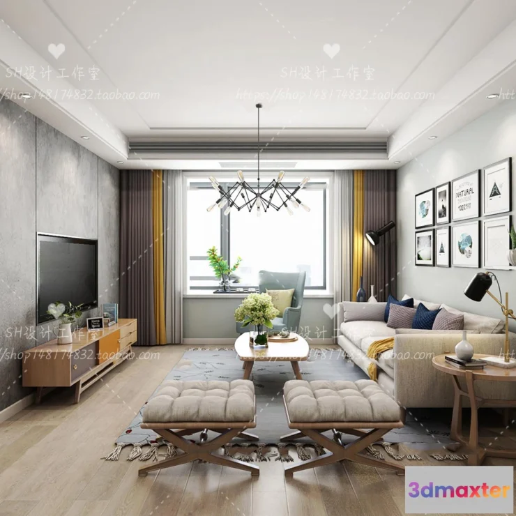 1118200 - LIVING ROOM 3D SCENES - VRAY RENDER - 469