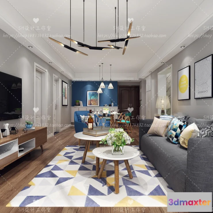 1118204 - LIVING ROOM 3D SCENES - VRAY RENDER - 471