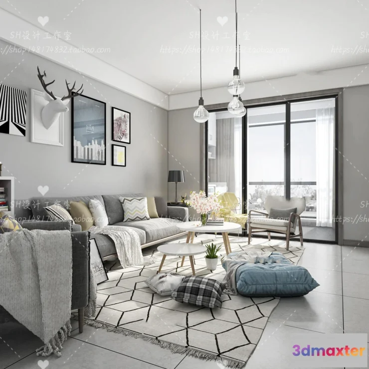 1118206 - LIVING ROOM 3D SCENES - VRAY RENDER - 472