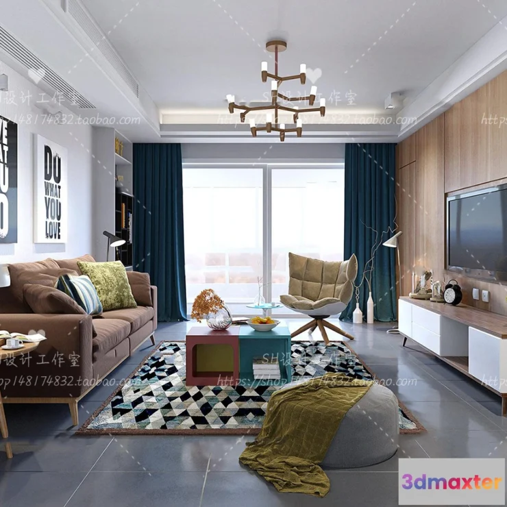 1118208 - LIVING ROOM 3D SCENES - VRAY RENDER - 473