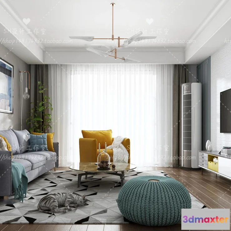1118210 - LIVING ROOM 3D SCENES - VRAY RENDER - 474