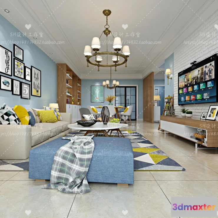 1118220 - LIVING ROOM 3D SCENES - VRAY RENDER - 479