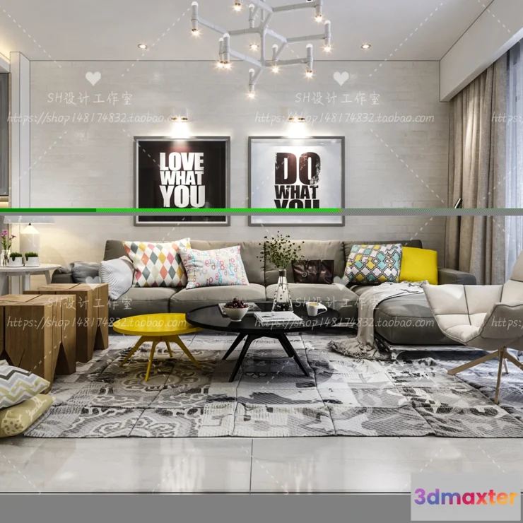 1118224 - LIVING ROOM 3D SCENES - VRAY RENDER - 481