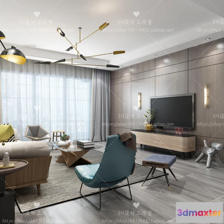 1118230 - LIVING ROOM 3D SCENES - VRAY RENDER - 484