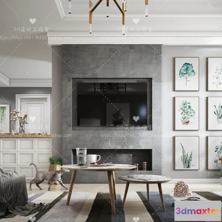 1118234 - LIVING ROOM 3D SCENES - VRAY RENDER - 486