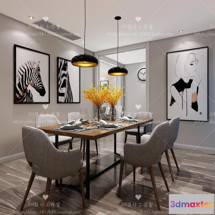 1118242 - LIVING ROOM 3D SCENES - VRAY RENDER - 490