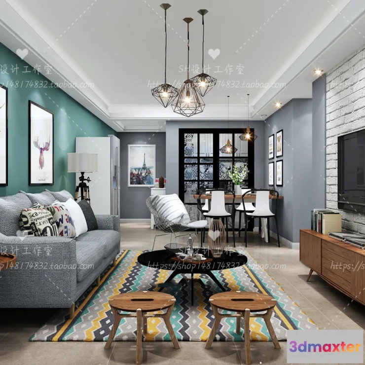 1118244 - LIVING ROOM 3D SCENES - VRAY RENDER - 491