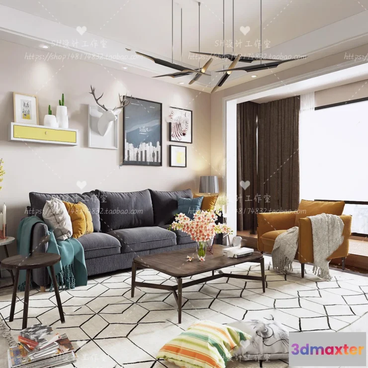 1118250 - LIVING ROOM 3D SCENES - VRAY RENDER - 494