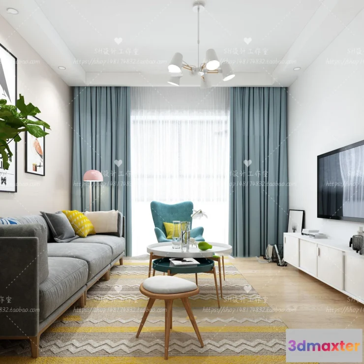 1118258 - LIVING ROOM 3D SCENES - VRAY RENDER - 498