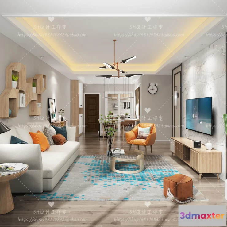 1118260 - LIVING ROOM 3D SCENES - VRAY RENDER - 499