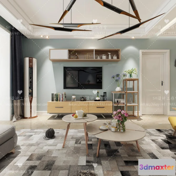1118278 - LIVING ROOM 3D SCENES - VRAY RENDER - 508