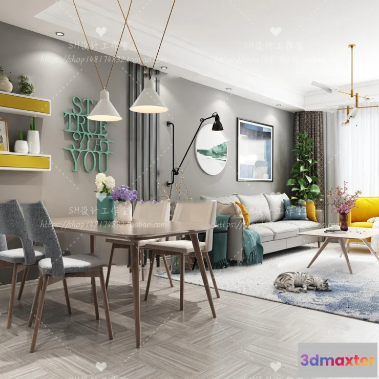 1118284 - LIVING ROOM 3D SCENES - VRAY RENDER - 511