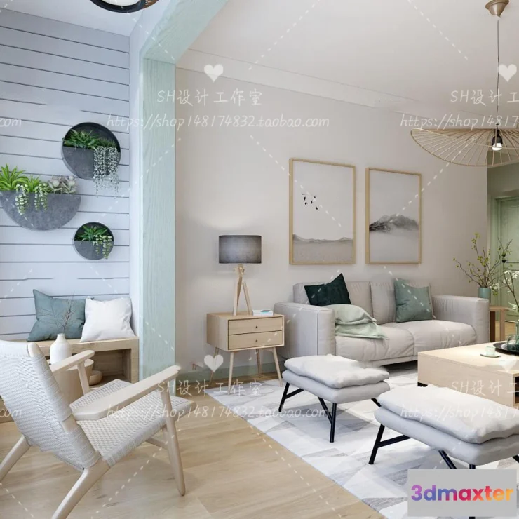 1118286 - LIVING ROOM 3D SCENES - VRAY RENDER - 512