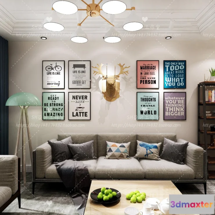 1118290 - LIVING ROOM 3D SCENES - VRAY RENDER - 514