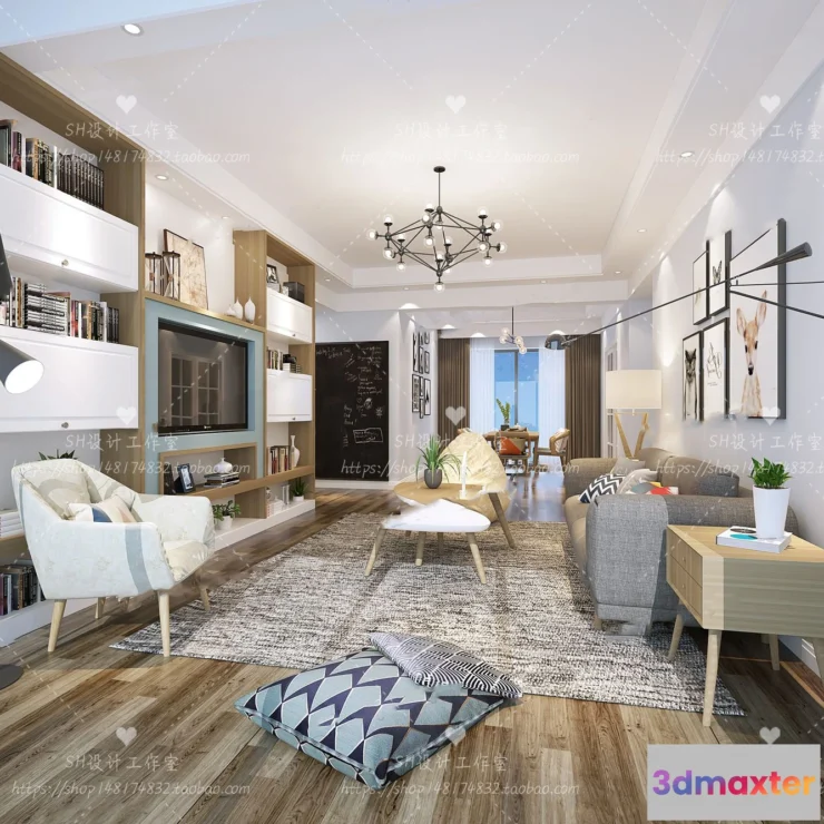 1118292 - LIVING ROOM 3D SCENES - VRAY RENDER - 515