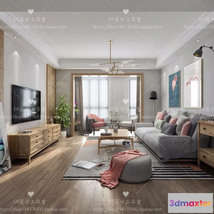 1118300 - LIVING ROOM 3D SCENES - VRAY RENDER - 519