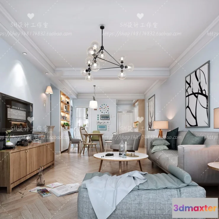 1118308 - LIVING ROOM 3D SCENES - VRAY RENDER - 523