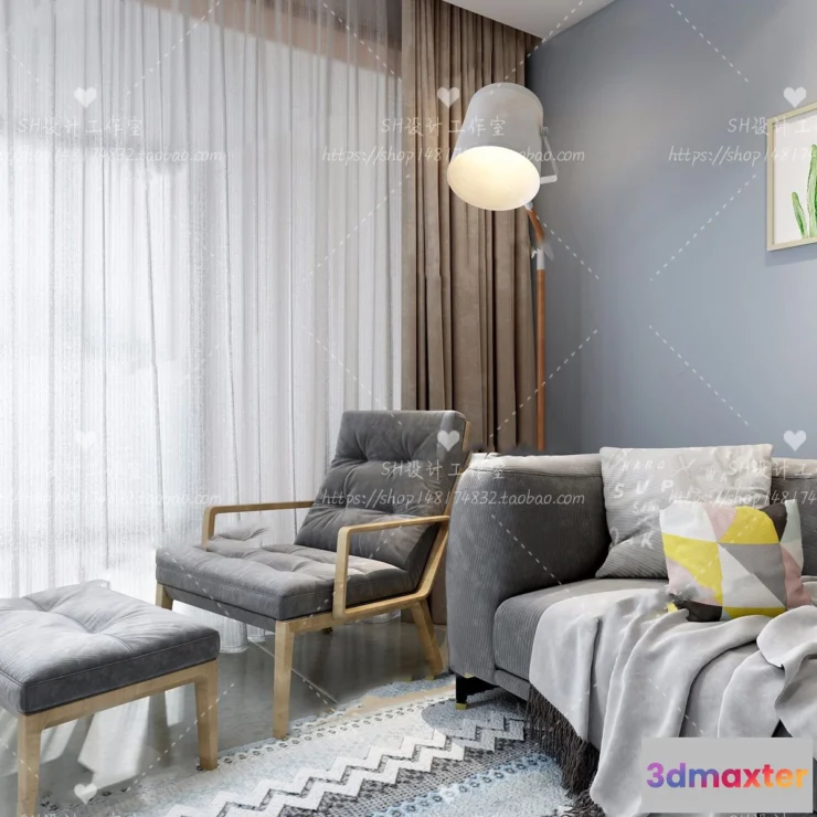 1118316 - LIVING ROOM 3D SCENES - VRAY RENDER - 527